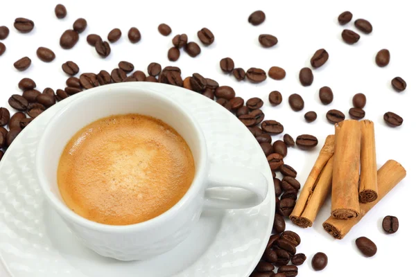 Kaffeetasse und Korn — Stockfoto