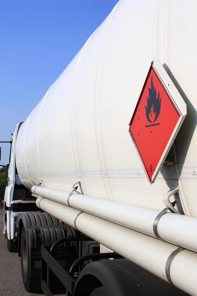 Danger transportation tanker truck — Stock Photo, Image