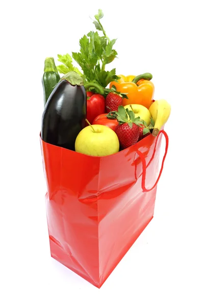 Boodschappentas met veggetables — Stockfoto