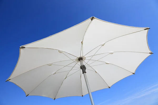 stock image White beach umbrella