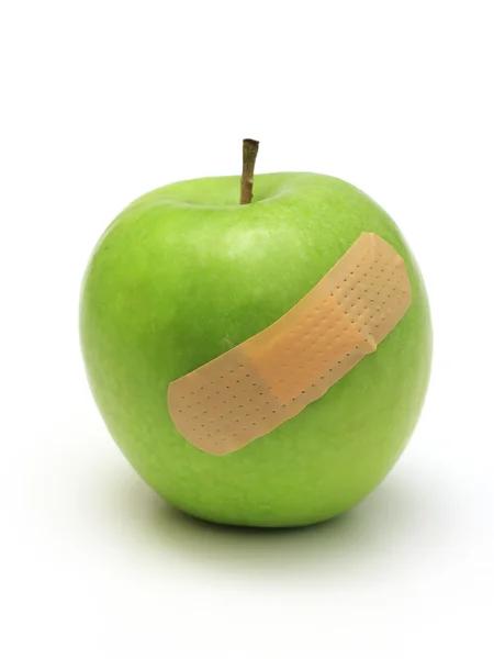 Band aid and apple — Stock Photo, Image