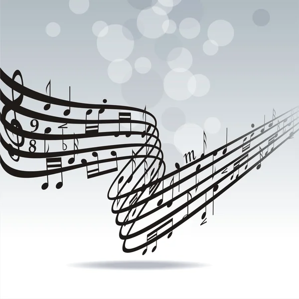 Анотація музичних ліній з нотами — стоковий вектор