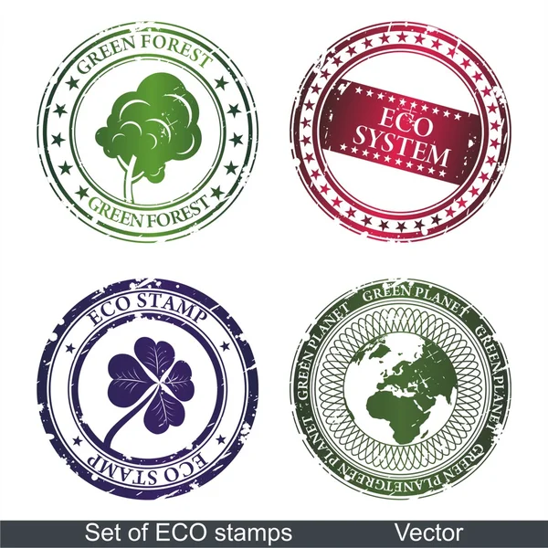 Éco-timbres Vecteurs De Stock Libres De Droits