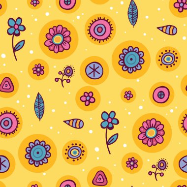 Cute yellow seamless battern clipart