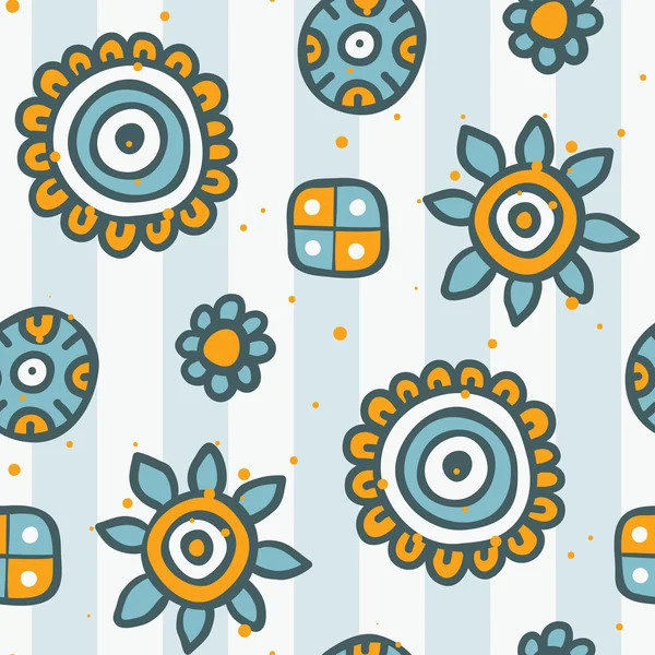 Heller Hintergrund mit Streifen und floralen Elementen — Stockvektor