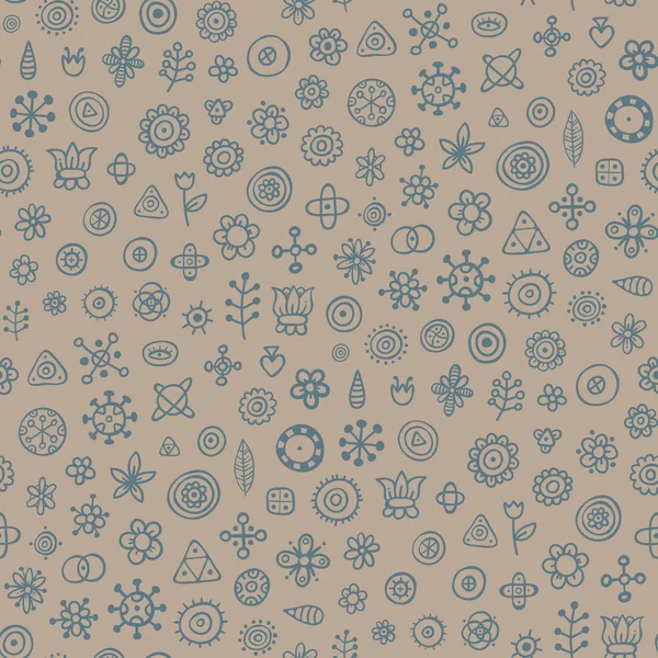 블루 요소와 아름 다운 완벽 한 패턴 — 스톡 벡터