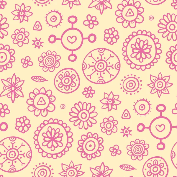 베이지색 수확-귀여운 원활한 패턴 — 스톡 벡터
