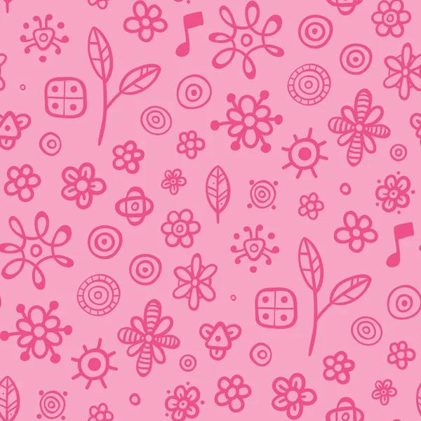 可爱的粉红色无缝背景 — 图库矢量图片