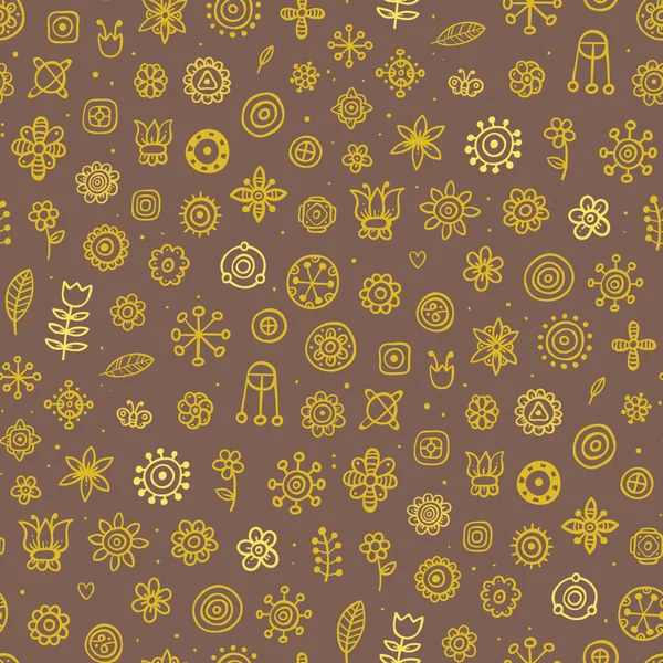 노란 요소와 펑키 원활한 패턴 — 스톡 벡터