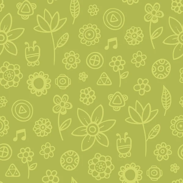 Récolte verte - motif sans couture — Image vectorielle
