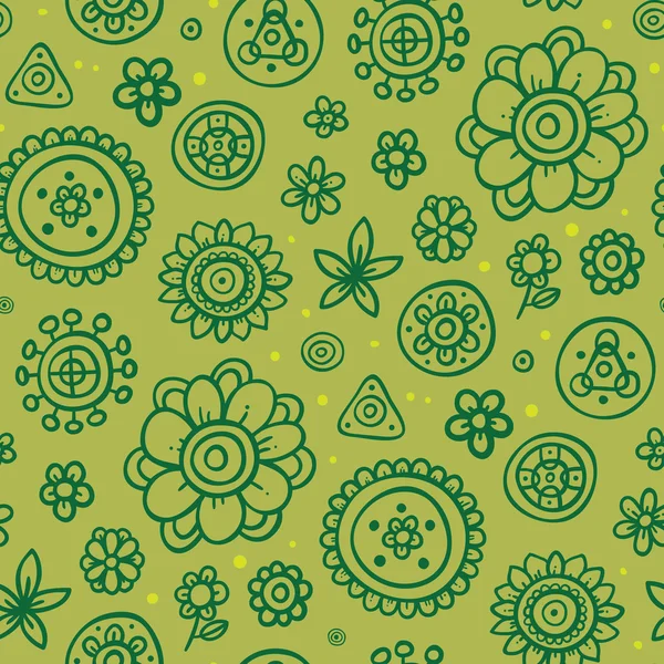 녹색 생활-완벽 한 패턴 — 스톡 벡터