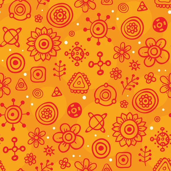 オレンジ色の空 - シームレスなパターン — ストックベクタ