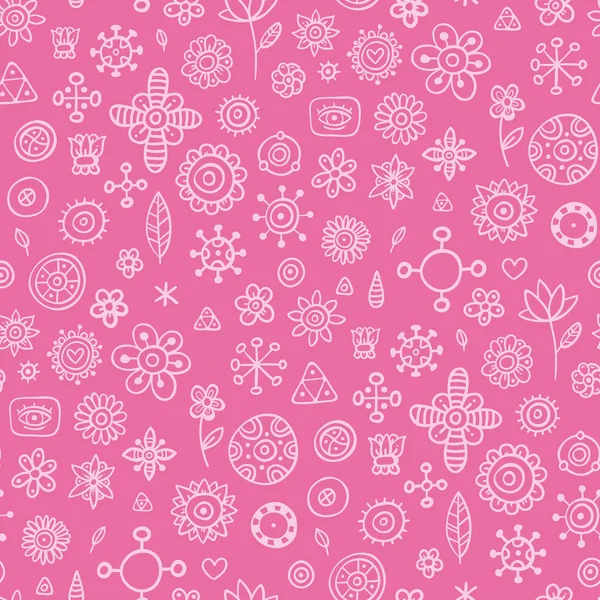 ピンクの夢 - シームレスなパターン — ストックベクタ