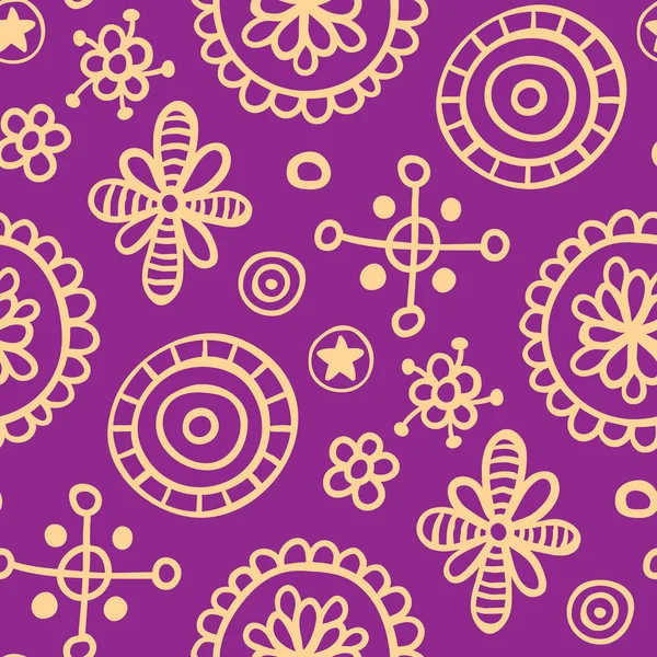 Violette Fantasie - nahtloses Muster — Stockvektor
