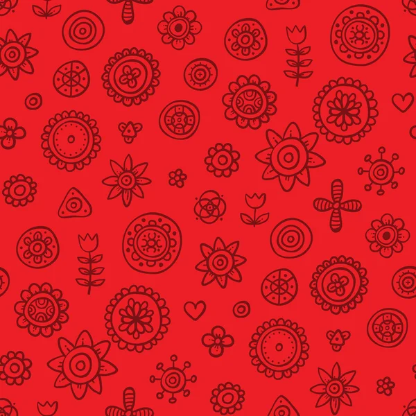 Bright red seamless pattern — Stock Vector