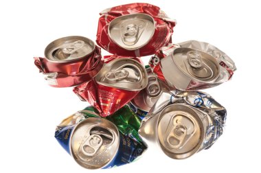 Crushed aluminum cans clipart