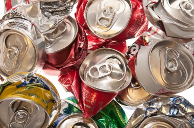 Crushed aluminum cans clipart