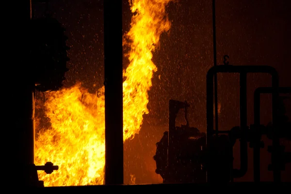 Incendio industrial — Foto de Stock