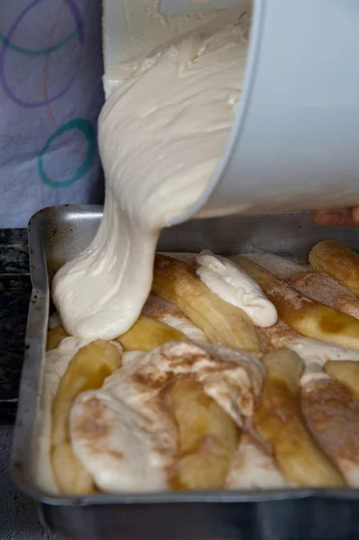 stock image Banana Cake in the make