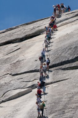 On the way to the top of Half Dome clipart