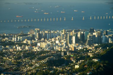 Downtown Rio and the Rio-Niterói Bridge clipart