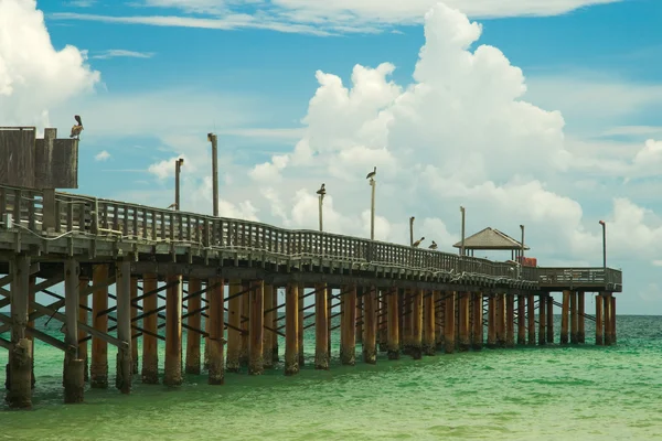 Pier on the beach — Stock Photo, Image