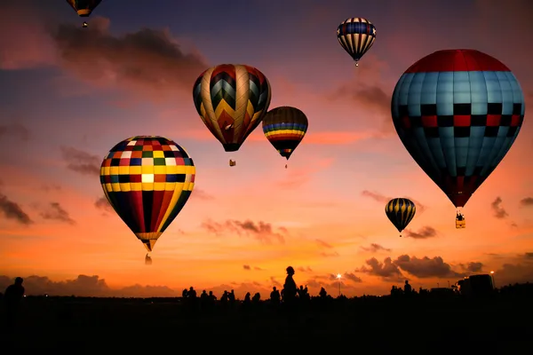 Balony nad ranem — Zdjęcie stockowe