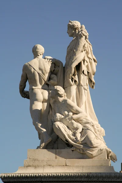 维托里奥 · 埃曼努埃莱二世纪念碑 — 图库照片