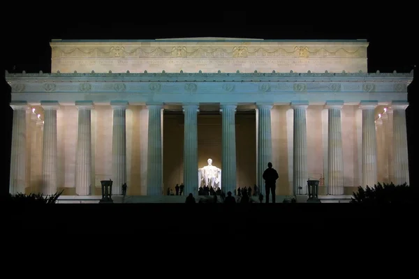 Mémorial Lincoln la nuit — Photo