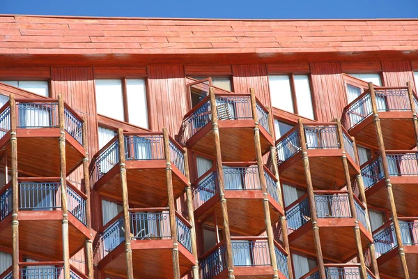 Modèle de balcon en bois — Photo