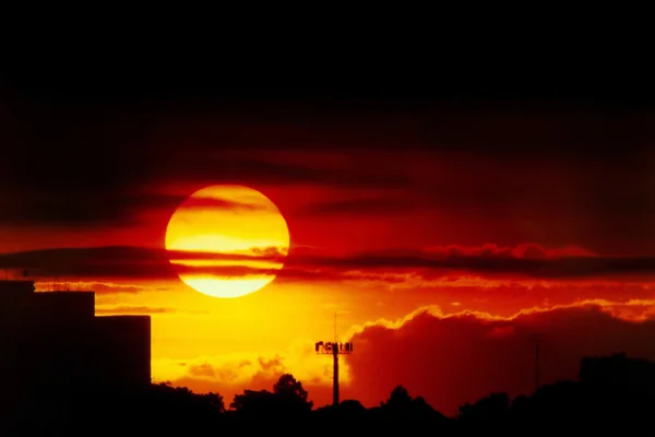 Zachód słońca w sao paulo — Zdjęcie stockowe