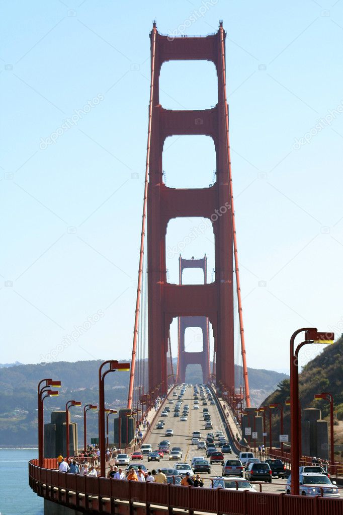 Traffic on the Golden Gate Bridge