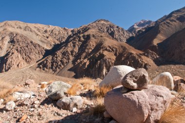 Rocks in los Andes Mountains clipart