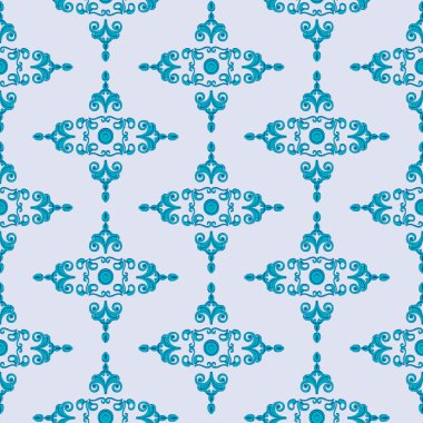 Historical pattern wilhelminian historicism blue clipart