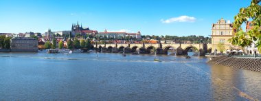 -panoramik bir Prag'ın tarihi merkezinde