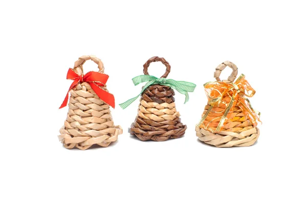 Home knitted Christmas bell suitable as decoration in the house, offices an — Stock Photo, Image