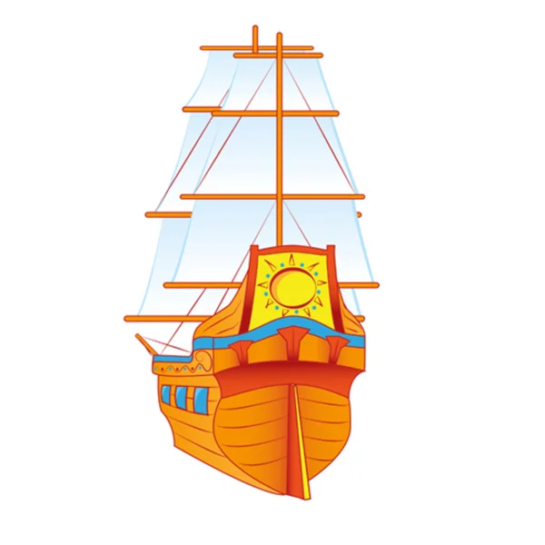 Парусный корабль — стоковый вектор