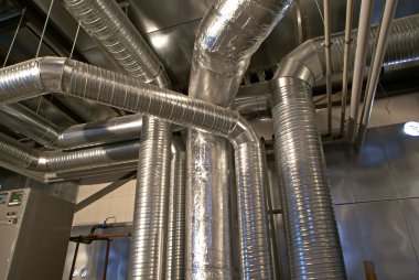 Ventilation pipes of an air condition clipart