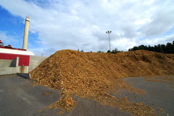 Biomassekraftwerk — Stockfoto
