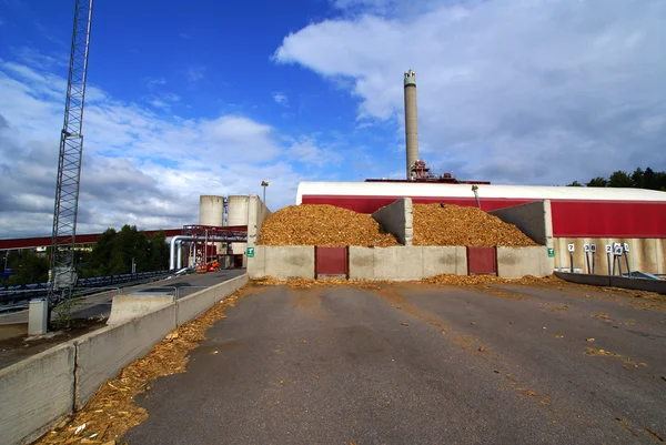 Biomassekraftwerk — Stockfoto