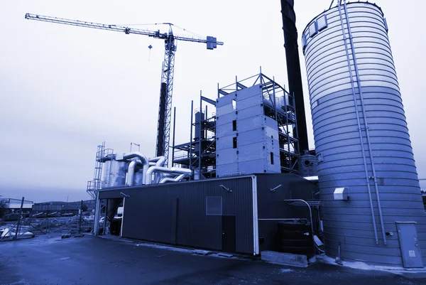 Estaleiro de construção, nova central de bio-combustível — Fotografia de Stock