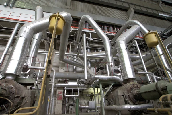 stock image Industrial zone, Steel pipelines