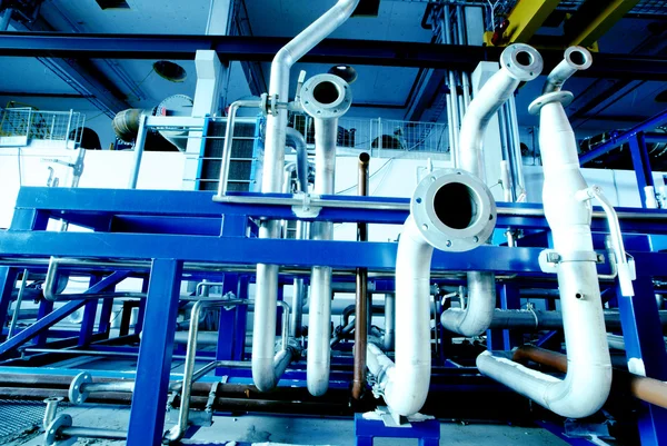 工业区，蓝调钢管 — 图库照片