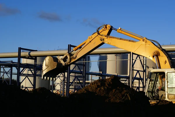 Hydraulic excavator at work. — Stock Photo, Image