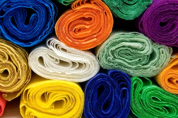 Färgglada buntar av crepe papper — Stockfoto