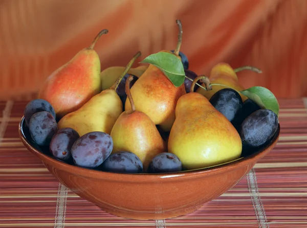 Pears and plums Stock Picture