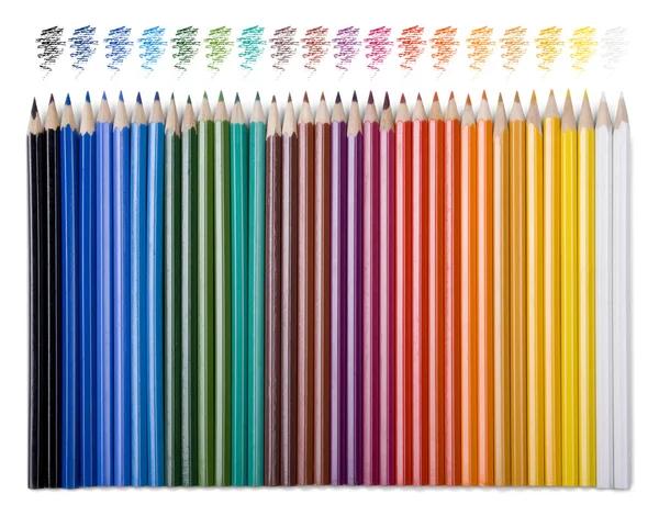Set van gekleurde potloden — Stockfoto