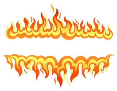 Fire on a white background clipart