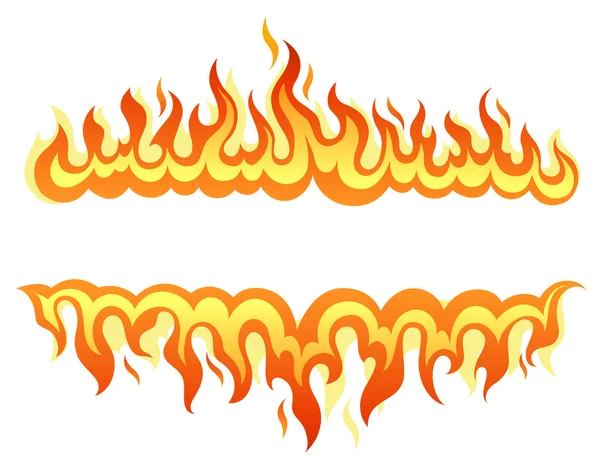 Огонь на белом фоне — стоковый вектор