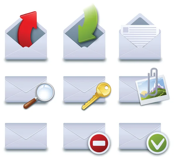 stock vector Web mail icons